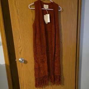 Moon River Terracotta Knit Vest
